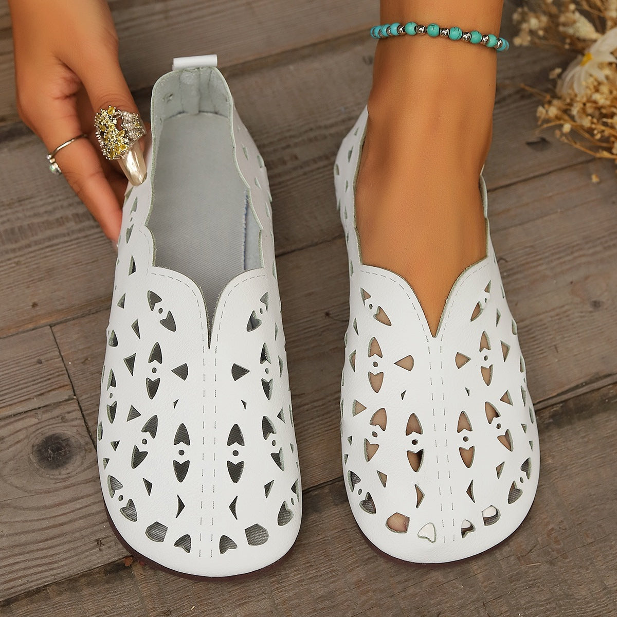 R&B | Damenschuhe Low-Top flache Bootsschuhe
