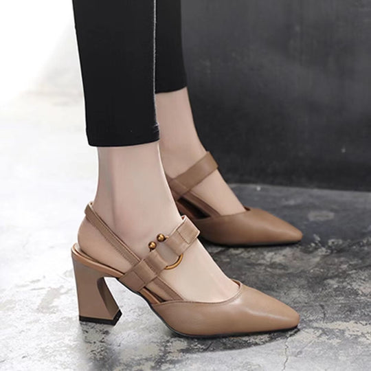 Damen Slingback-Pumps mit elegantem spitzen Design und komfortablem Blockabsatz R&B