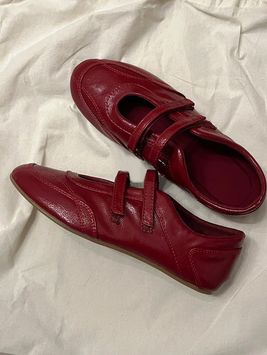 Damen Modische Sneakers mit Doppelriemenverschluss R&B