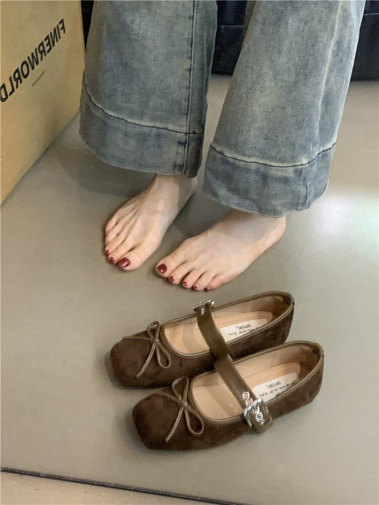 Damen Ballerinas mit modischem Schnallen-Detail und bequemem Fußbett R&B