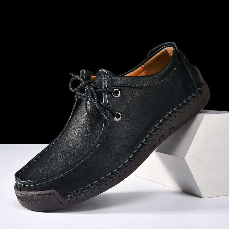 Herren Schnürschuhe im Mokassin-Stil mit rutschfester Sohle und handgenähter Verarbeitung R&B