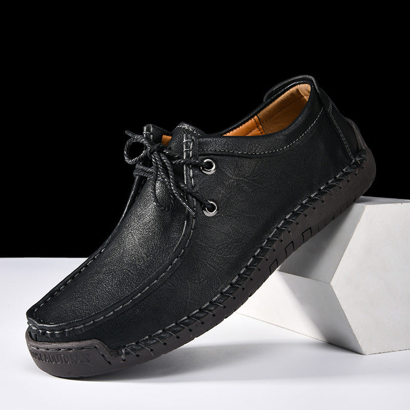 Herren Schnürschuhe im Mokassin-Stil mit rutschfester Sohle und handgenähter Verarbeitung R&B