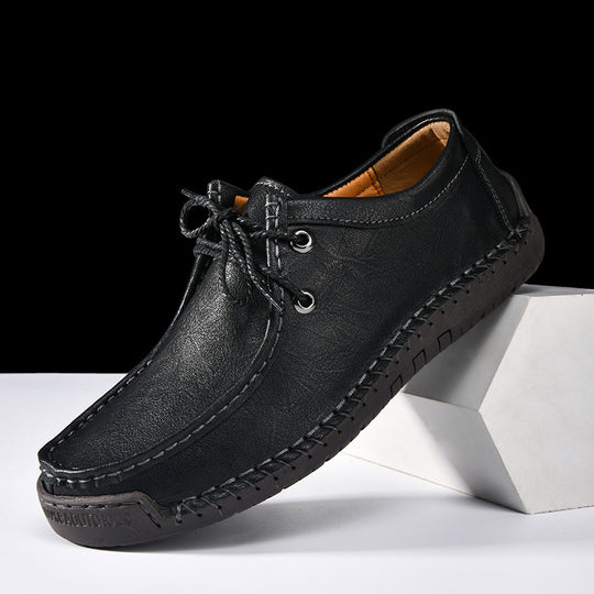 Herren Schnürschuhe im Mokassin-Stil mit rutschfester Sohle und handgenähter Verarbeitung R&B