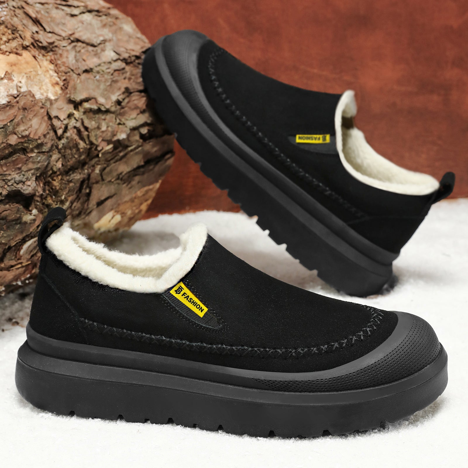 Damen Cozy Slip-On Sneakers mit warmem Innenfutter R&B