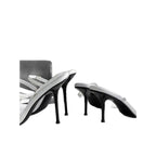 Damen transparente Slingback Sandalen mit elegantem Quadratabsatz R&B