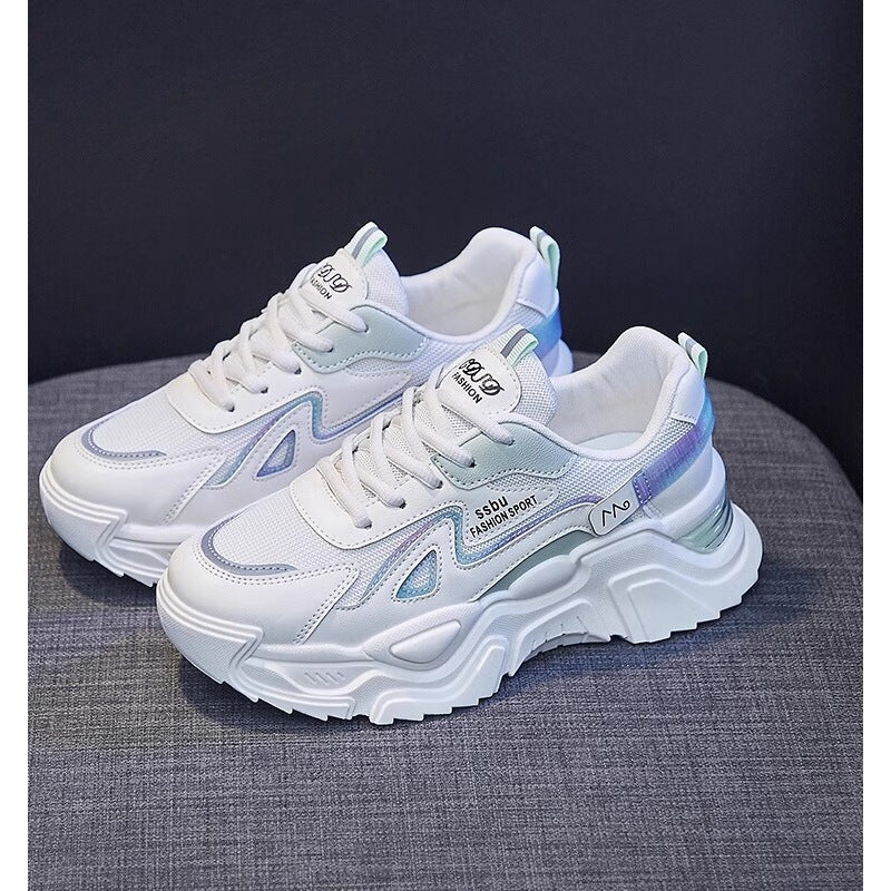 Damen Chunky Sneakers mit glänzenden Akzenten und auffälligem Design R&B