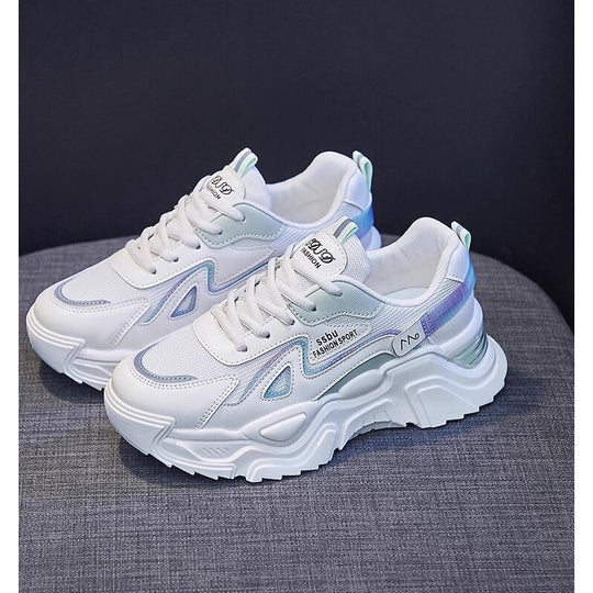 Damen Chunky Sneakers mit glänzenden Akzenten und auffälligem Design R&B