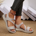 Damen sportliche Sandalen mit verstellbaren Riemen und ergonomischem Fußbett R&B