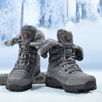 Damen Warm gefütterte Winterstiefel mit rutschfester Sohle und hohem Schaft R&B