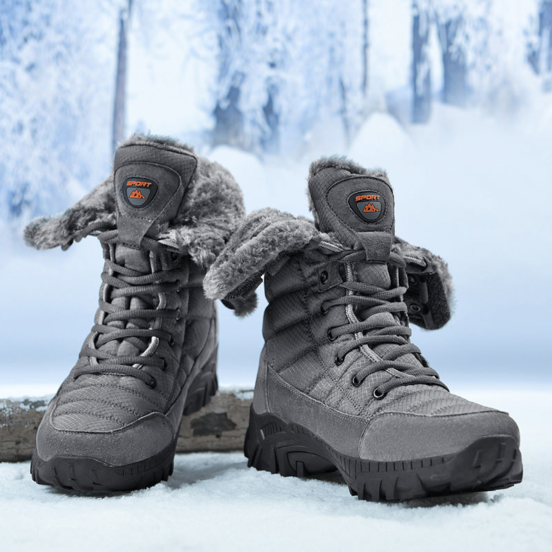 Damen Warm gefütterte Winterstiefel mit rutschfester Sohle und hohem Schaft R&B