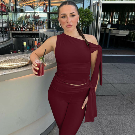 Damen Einseitiger Jumpsuit mit exklusiven Drapierungen R&B