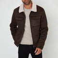 Herren Wildlederjacke mit warmem Kragen