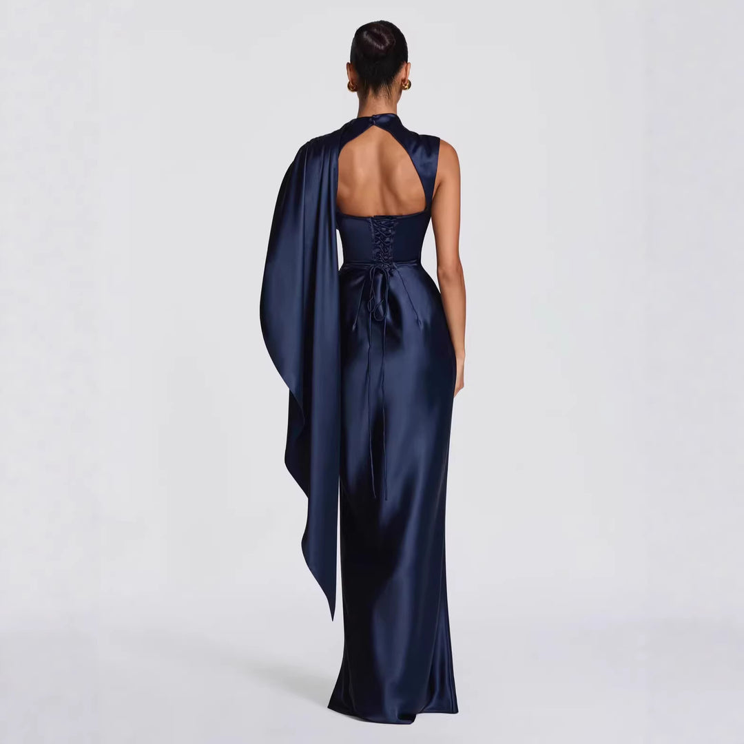 Damen Langarm Abendkleid R&B