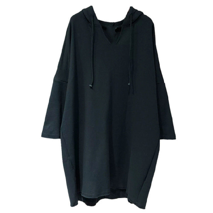 Damen Hoodie-Kleid mit großzügigem Schnitt und Kapuze R&B