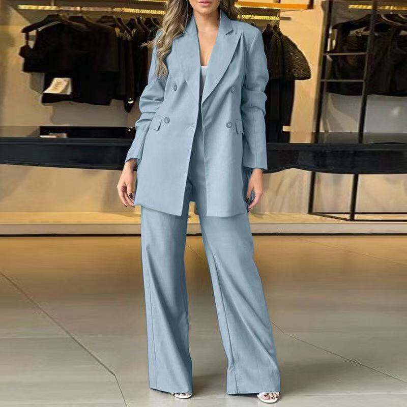 Damen Oversized Blazer und weite Hose Set R&B