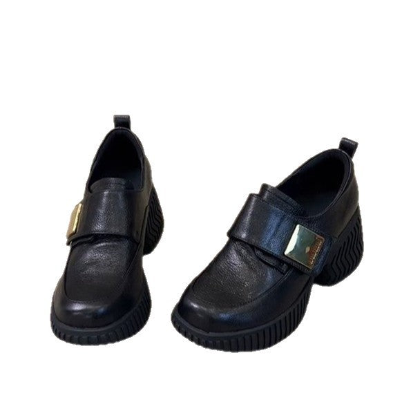 Damen modische Clogs mit stabiler Plattformsohle und edlem Schnallenakzent R&B