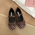 Damen Ballerinas mit dekorativem Schleifen-Design und Punktmuster R&B