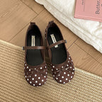 Damen Ballerinas mit dekorativem Schleifen-Design und Punktmuster R&B