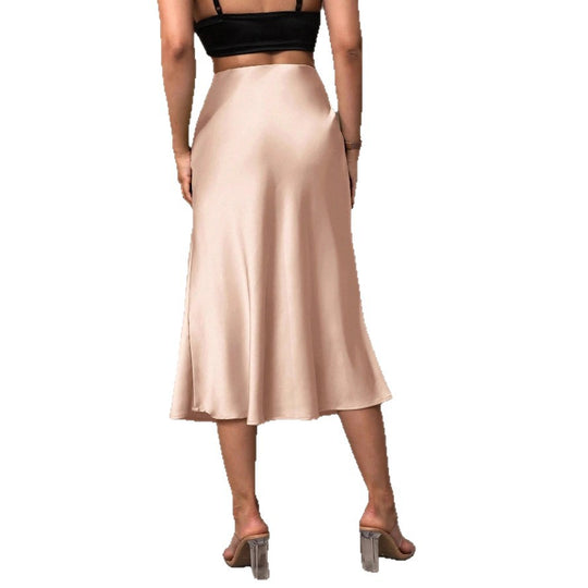 Damen Satinrock mit elegantem, schwingendem Schnitt R&B