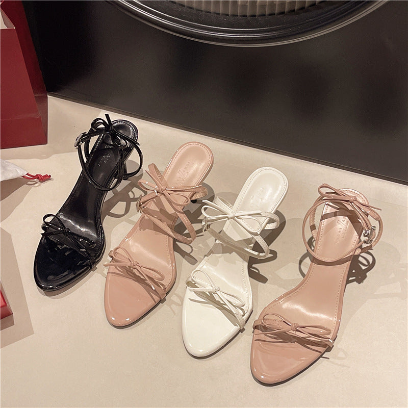 Damen Elegante Slingback-Pumps mit verstellbarem Riemen und dekorativem Schleifendetail R&B