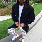 Herren lässiger Strickmantel mit strukturiertem Design und großzügigen Taschen R&B
