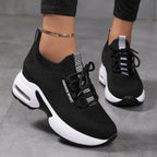 Damen Sportliche Sneakers mit atmungsaktivem Strick-Obermaterial und dämpfender Sohle