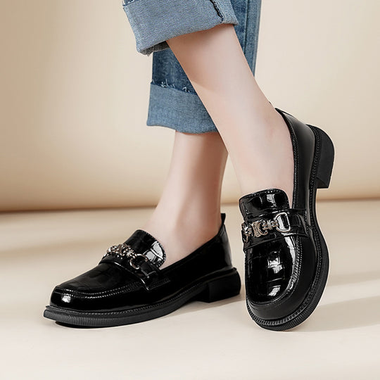 Damen Mokassins mit modischem Kettendetail R&B