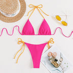 Damen Triangel-Bikini mit modischen Schnürdetails R&B
