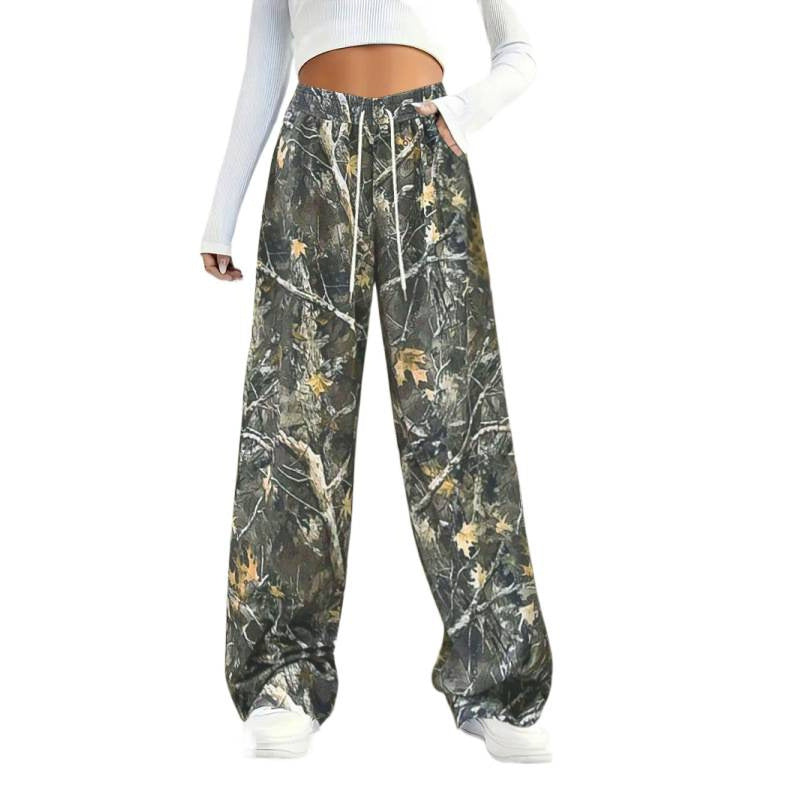 Damen Camouflage weite Hose R&B