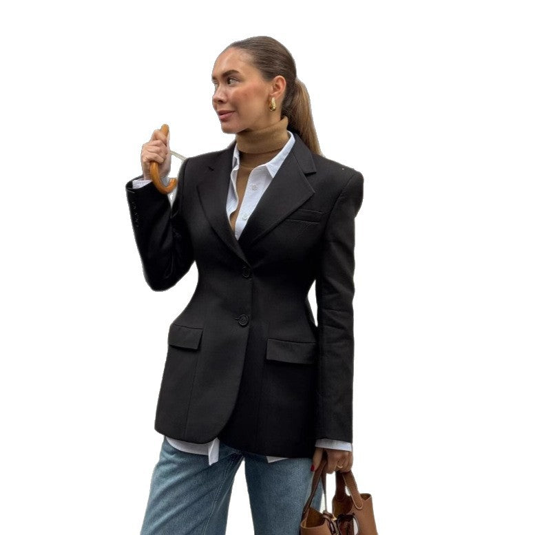 Damen Oversized Blazer mit elegantem Schnitt und markanten Details R&B