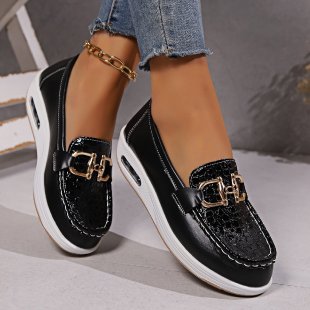 Damen Komfortable Loafers mit dekorativer Schnallenapplikation R&B