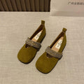 Damen elegante Ballerinas mit verzierten Riemchen R&B