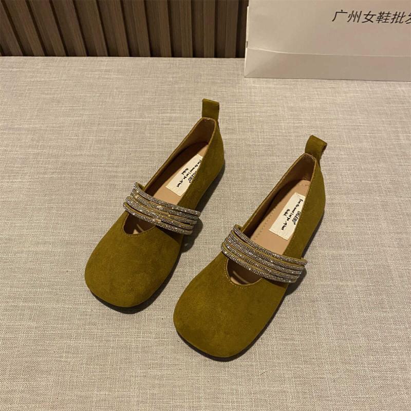 Damen elegante Ballerinas mit verzierten Riemchen R&B