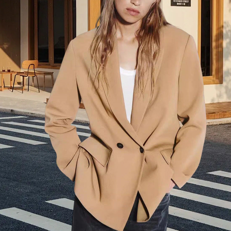 Damen Eleganter Blazer mit doppelt geknöpften Lappen R&B