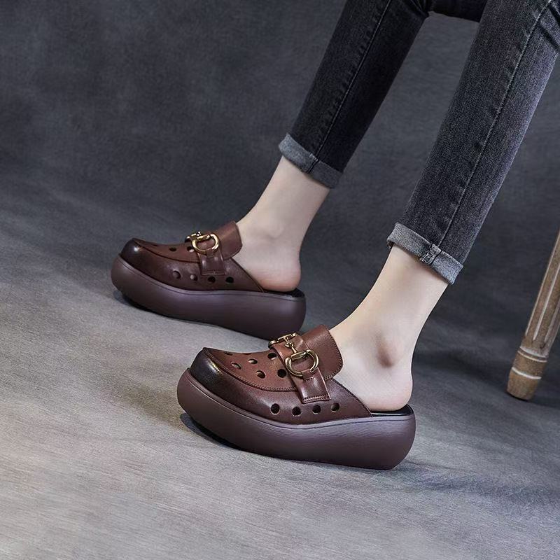 Damen Modische Clogs mit elegantem Schnallen-Design R&B