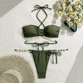 Damen Raffinierter Bikini mit dekorativer Schnürung und seitlichen BindR&Bändern R&B