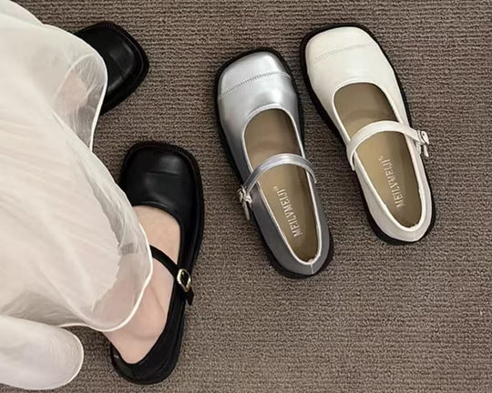 Damen Ballerinas mit elegantem Schnallen-Detail und hochwertiger Verarbeitung R&B