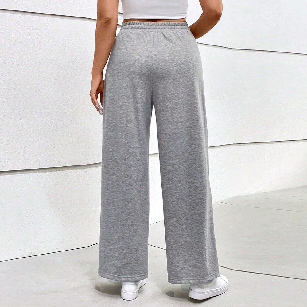 Damen weit geschnittene Freizeithose mit elastischem Bund und Cross-Over-Design R&B
