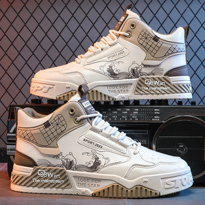 Damen Modische Hochsneaker mit grafischen Details R&B