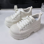Damen Plattform Sneakers mit Urbanem Design und Bequemer Dämpfung