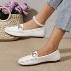 Damen Mokassins mit eleganter Kettenapplikation und komfortabler Laufsohle R&B