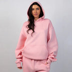 Damen lässiger Kapuzenpullover mit weitem Schnitt und Kängurutasche