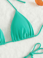 Damen Triangel-Bikini mit raffinierten Knotendetails