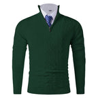 Herren modischer Rollkragenpullover mit strukturiertem Zopfdesign