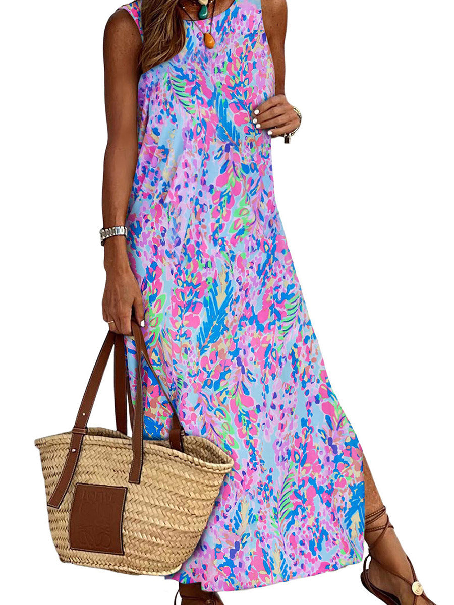 Damen Maxikleid mit floralem Muster und lässigem Schnitt R&B