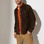 Herren Vegan lederjacke mit modernem Schnitt und praktischen Taschen