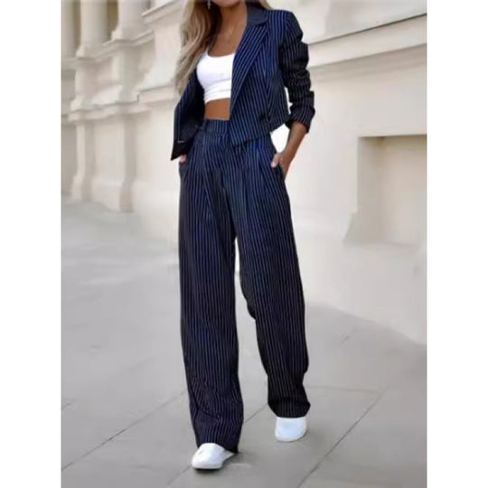 Damen modischer Karoblazer mit dazugehöriger weicher Hose R&B