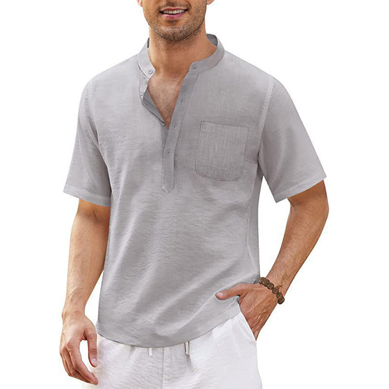 Herren Leichte Kurzarm-Hemd R&B