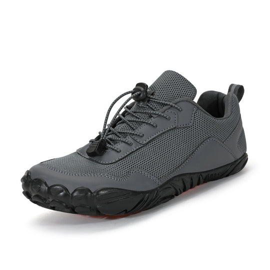 Herren nan leichter Schnellzug-Trekkingschuh mit Gummizehschutz, atmungsaktivem Meshoberteil und profiliertem Outdoor-Laufsohle R&B