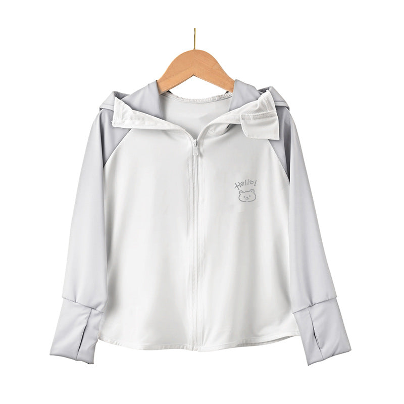 Kinder Sonnenschutzjacke mit Kapuze und atmungsaktivem Stoff R&B
